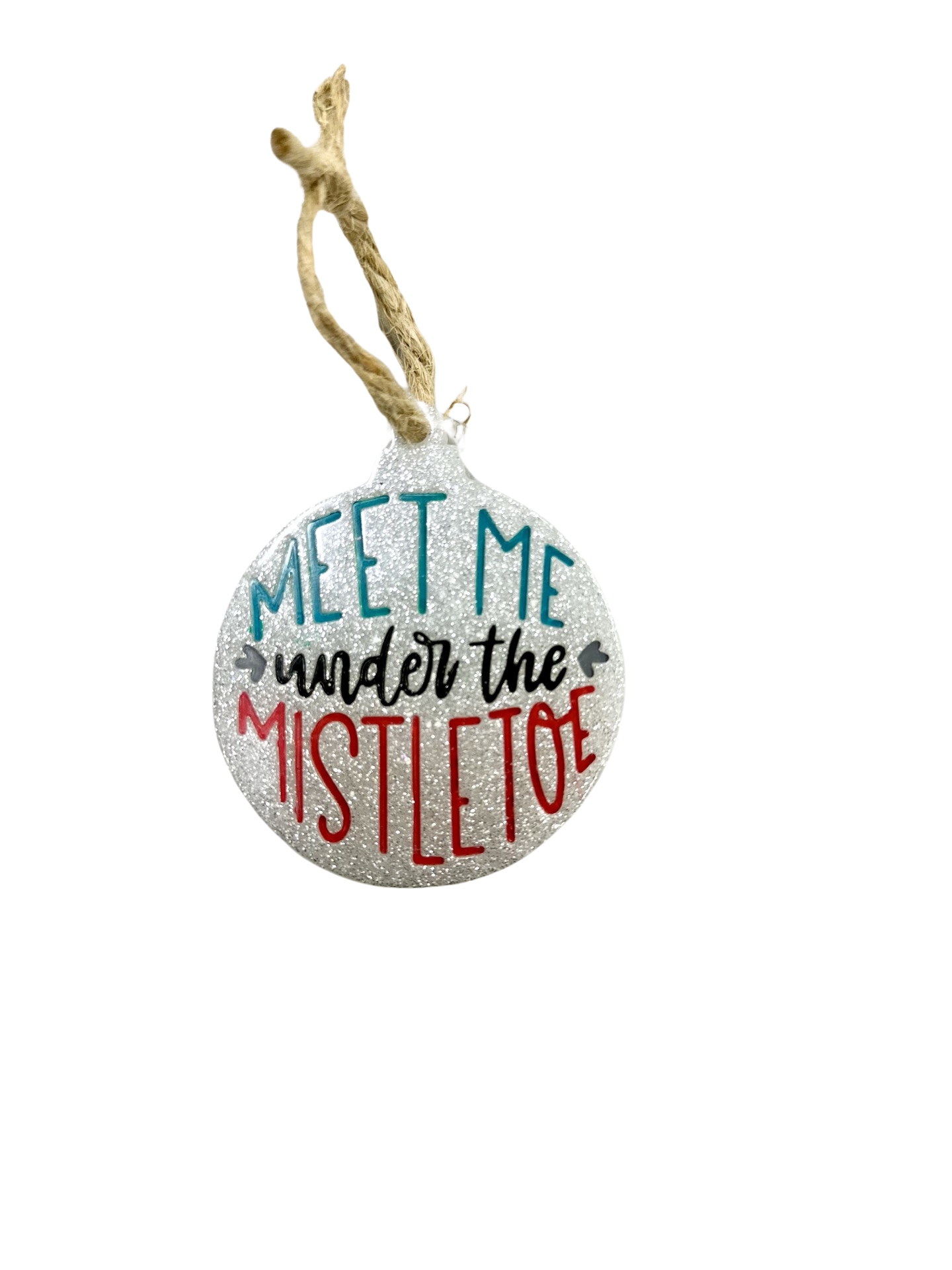 Meet Me Under the Mistletoe Christmas Ornament
