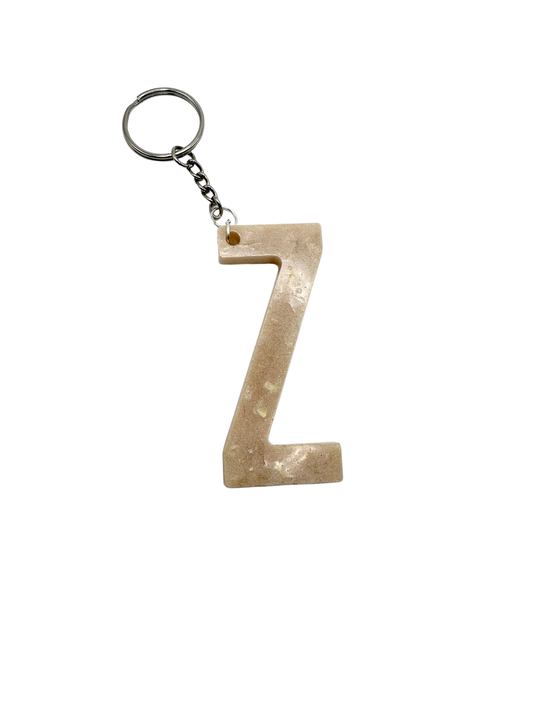Letter Z Keychain - Gold