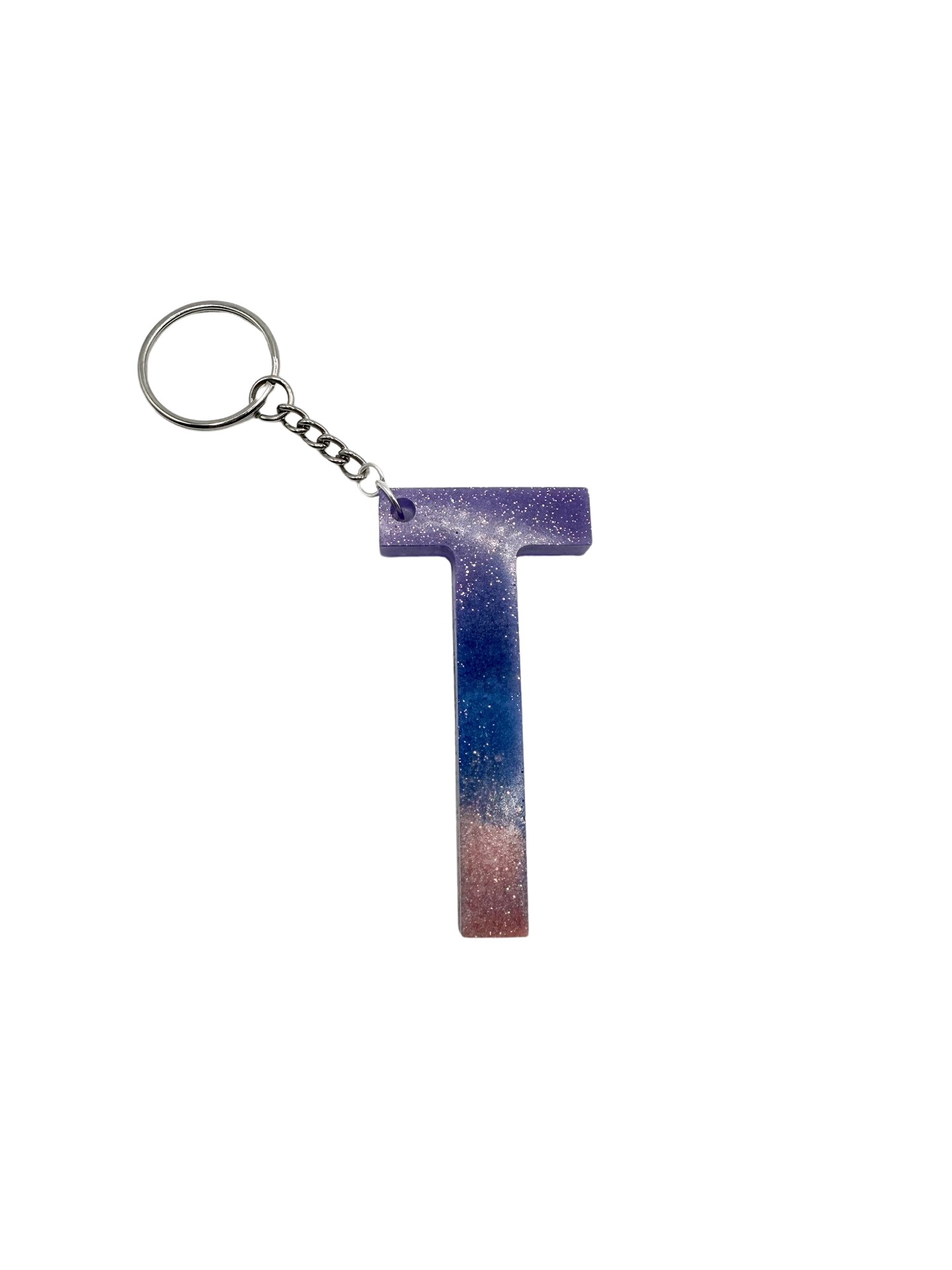 Letter T Keychain - Multi Color