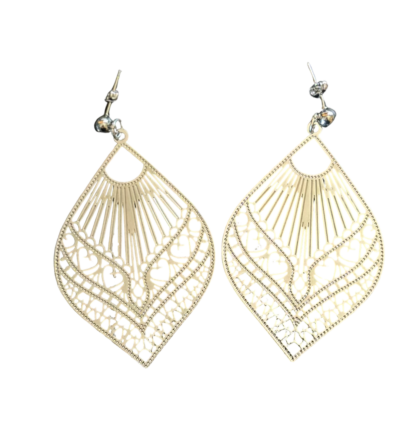 Silver Patterned Earrings