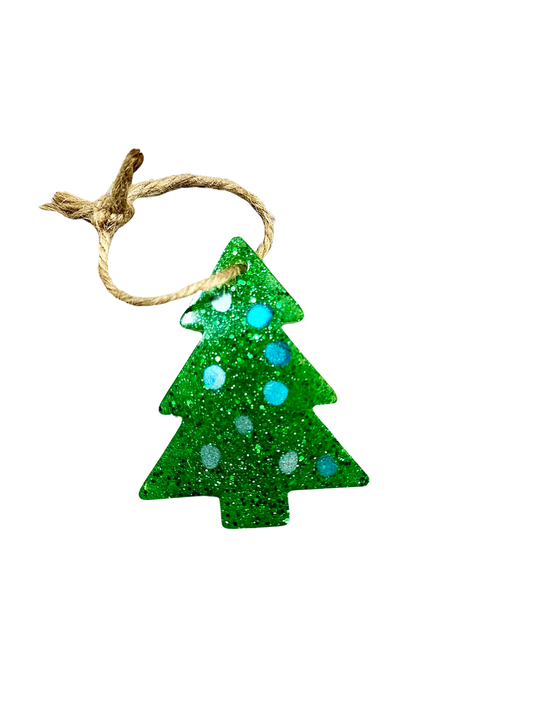 Green & Blue Christmas Tree Ornament