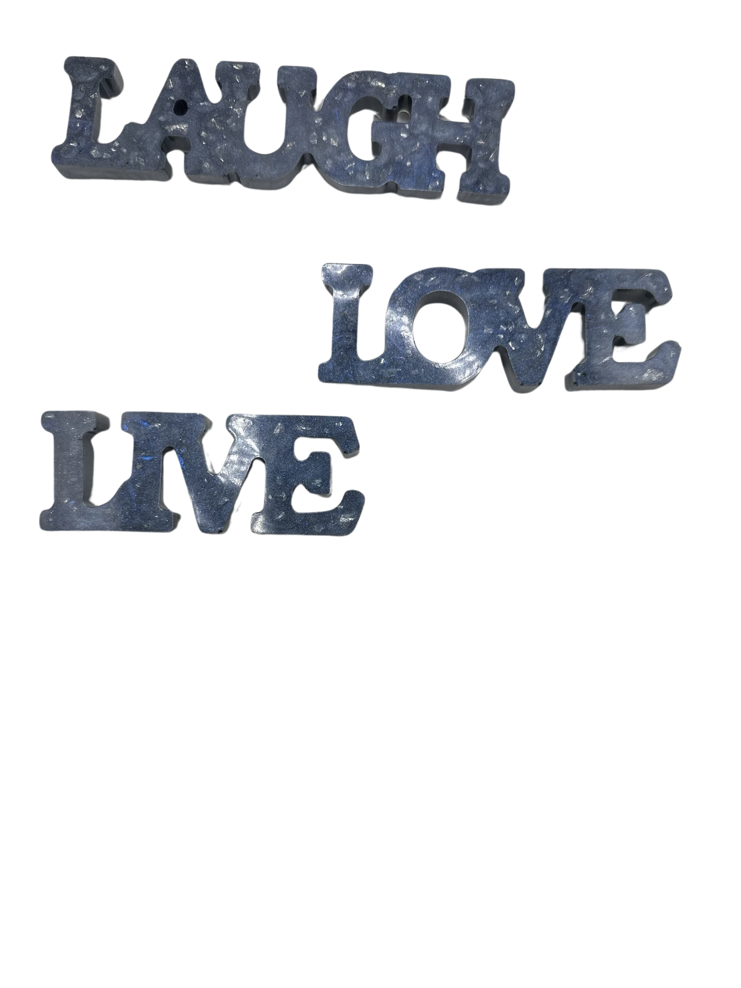 Live Laugh Love Stackable - Blue