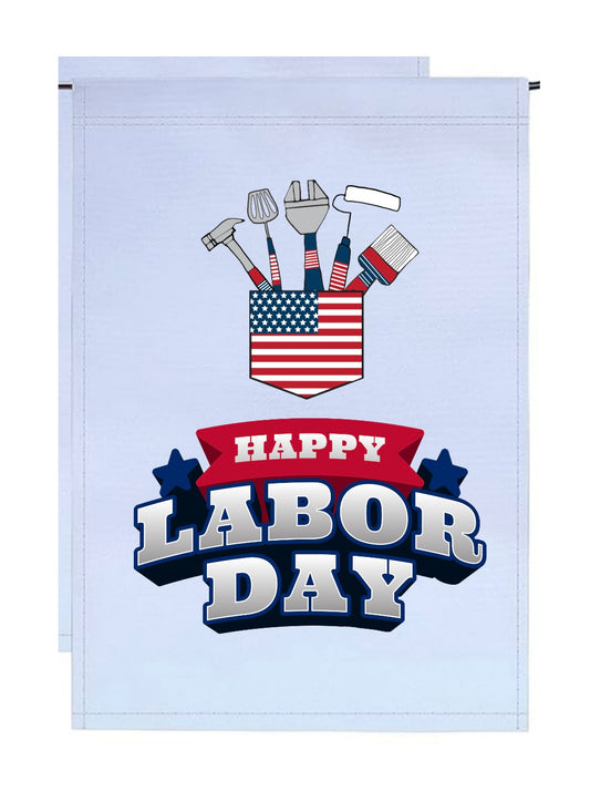 Labor Day Garden Flag (Individual - Stand Included)