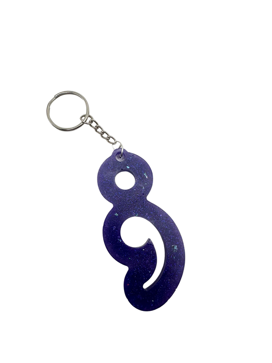 Semicolon ; Keychain - Purple