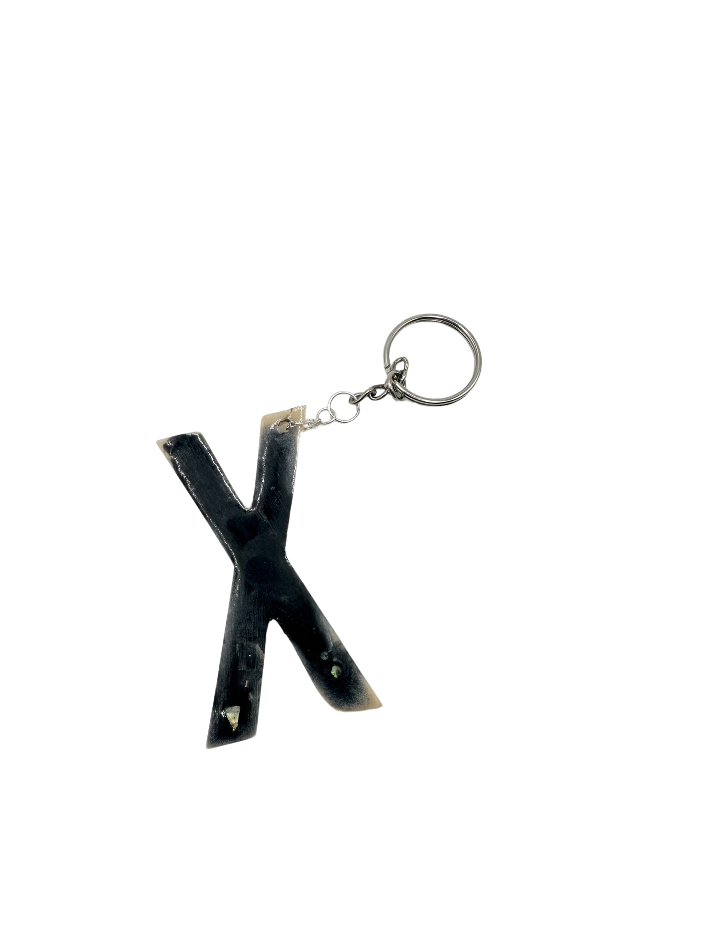 Letter X Keychain - Gold & Black