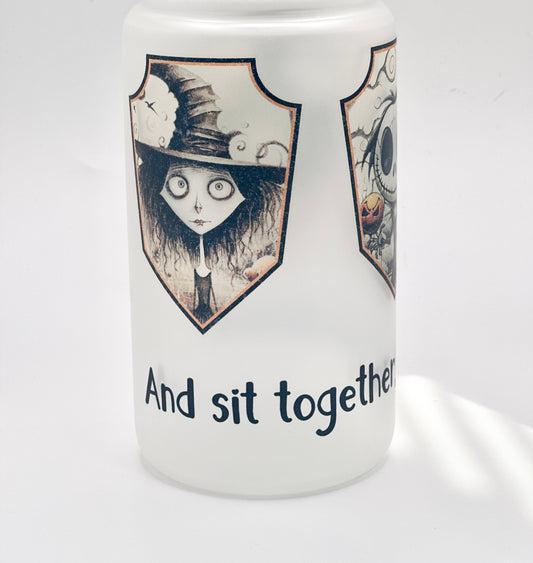 Sit Together Forever Glass Cup