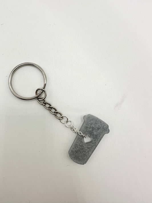 Silver Coffee Cup Keychain (Small)