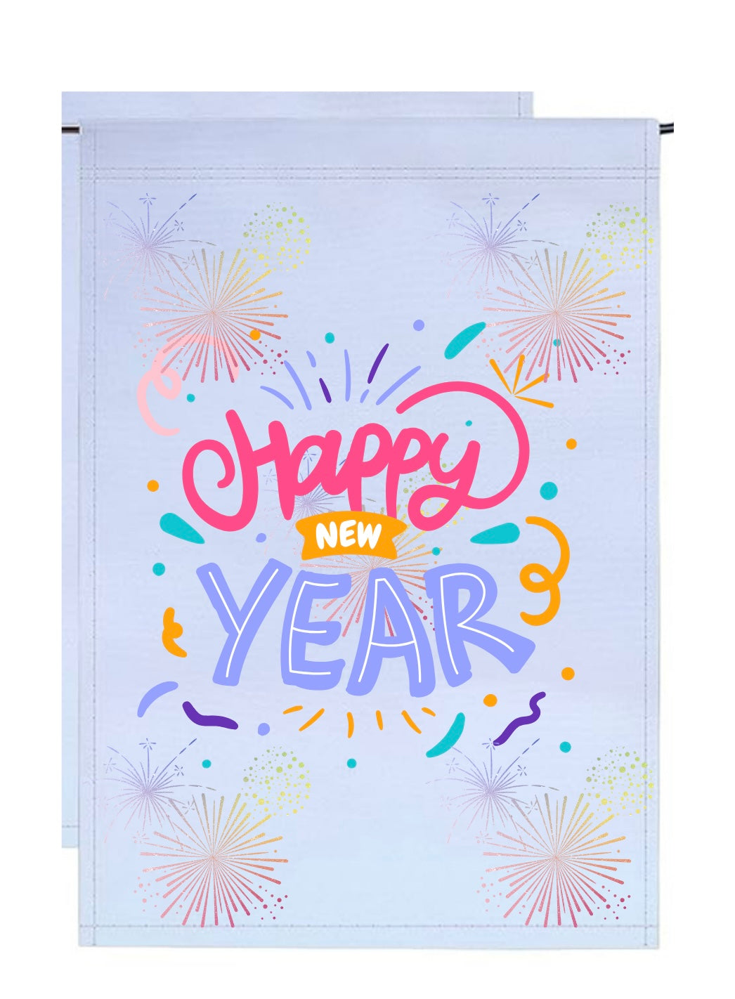 Happy New Year Garden Flag (Individual - Stand NOT Included)
