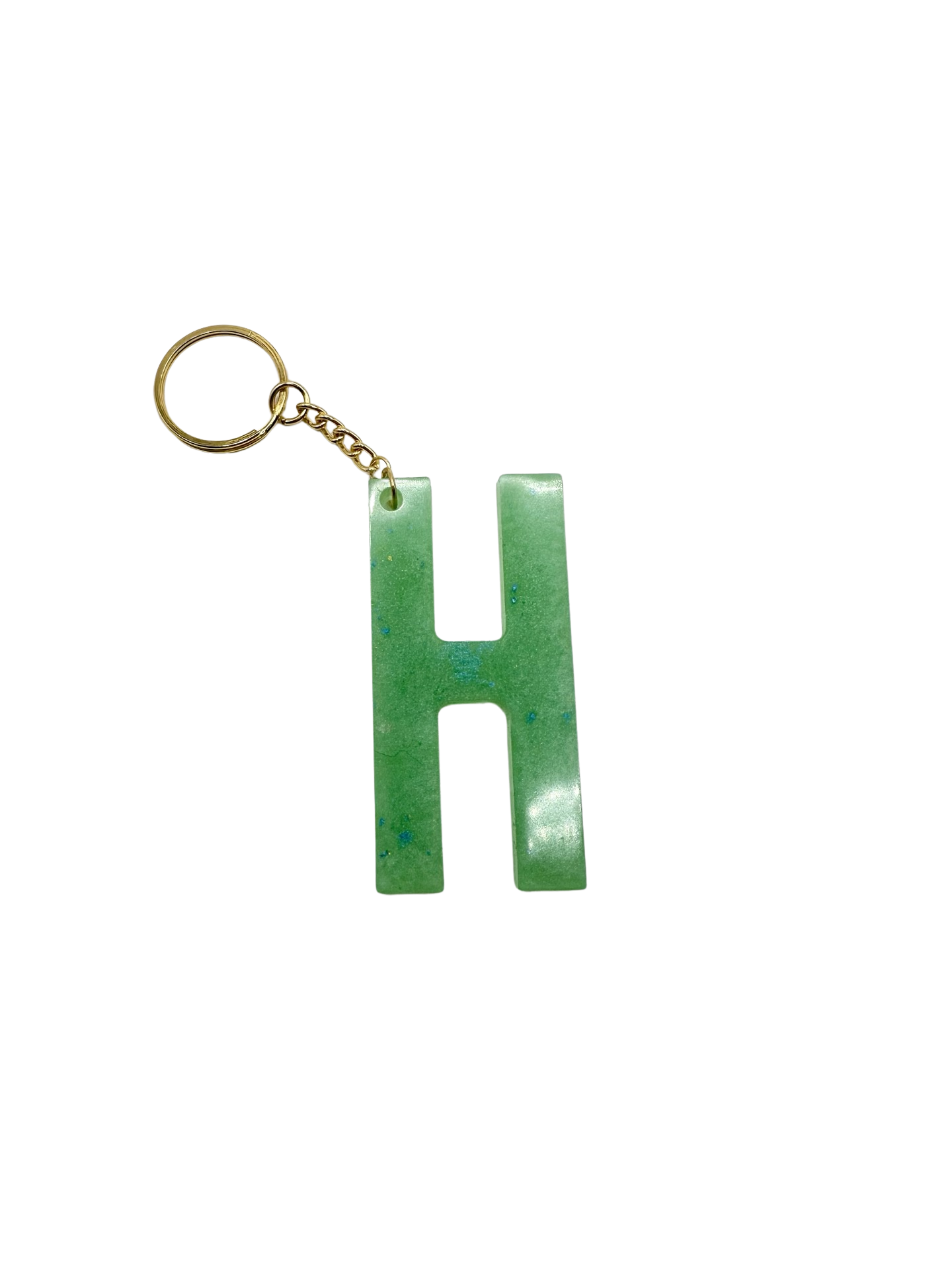 Letter H Keychain - Light Green