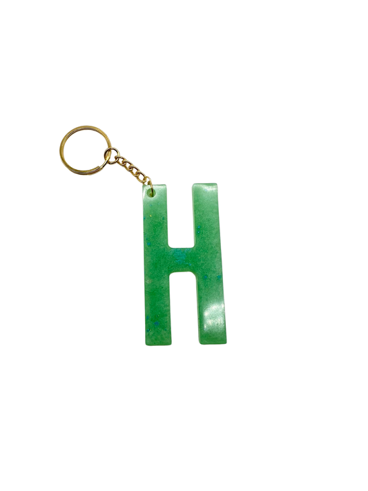 Letter H Keychain - Light Green