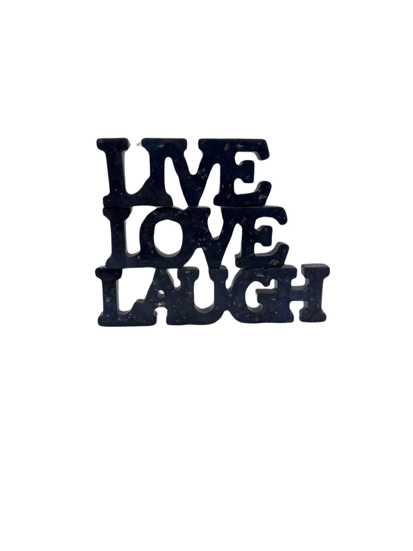 Live Laugh Love Stackable - Blue