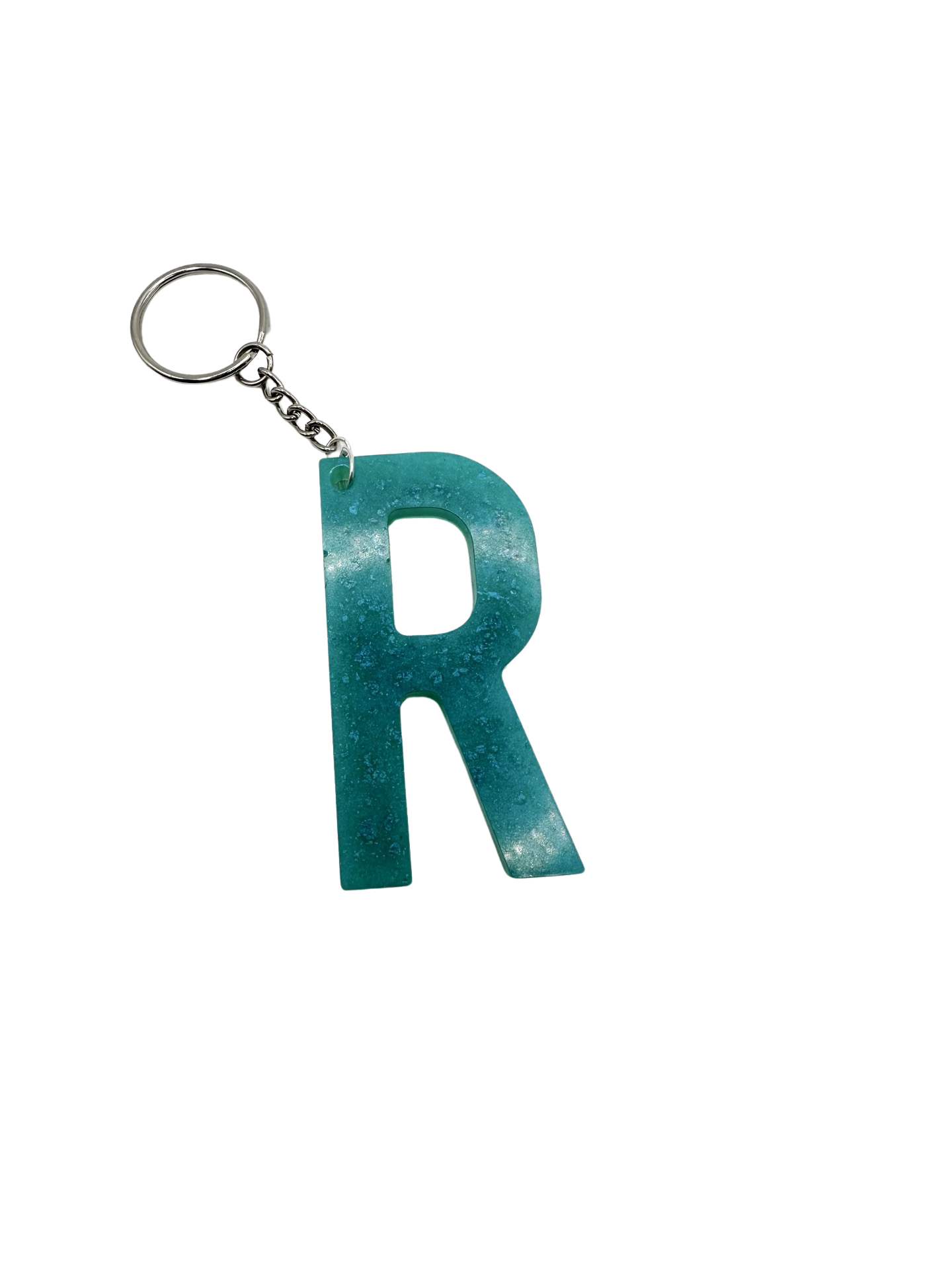 Letter R Keychain - Teal