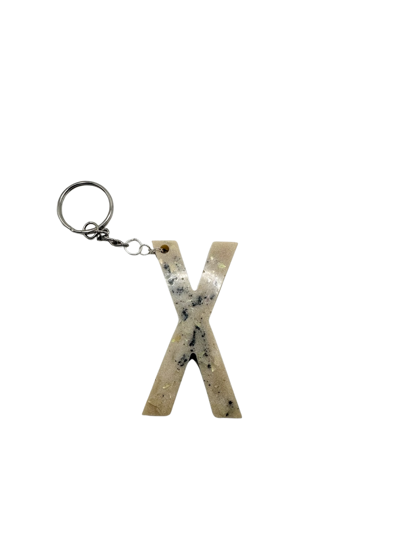 Letter X Keychain - Gold & Black